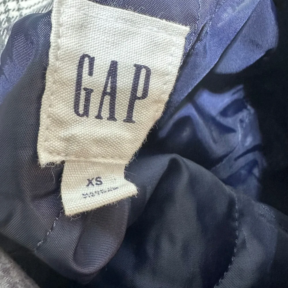 GAP Men Navy Plaid Quilted Lined Flannel Shirt Jacket Size XS Shacket jacket‎